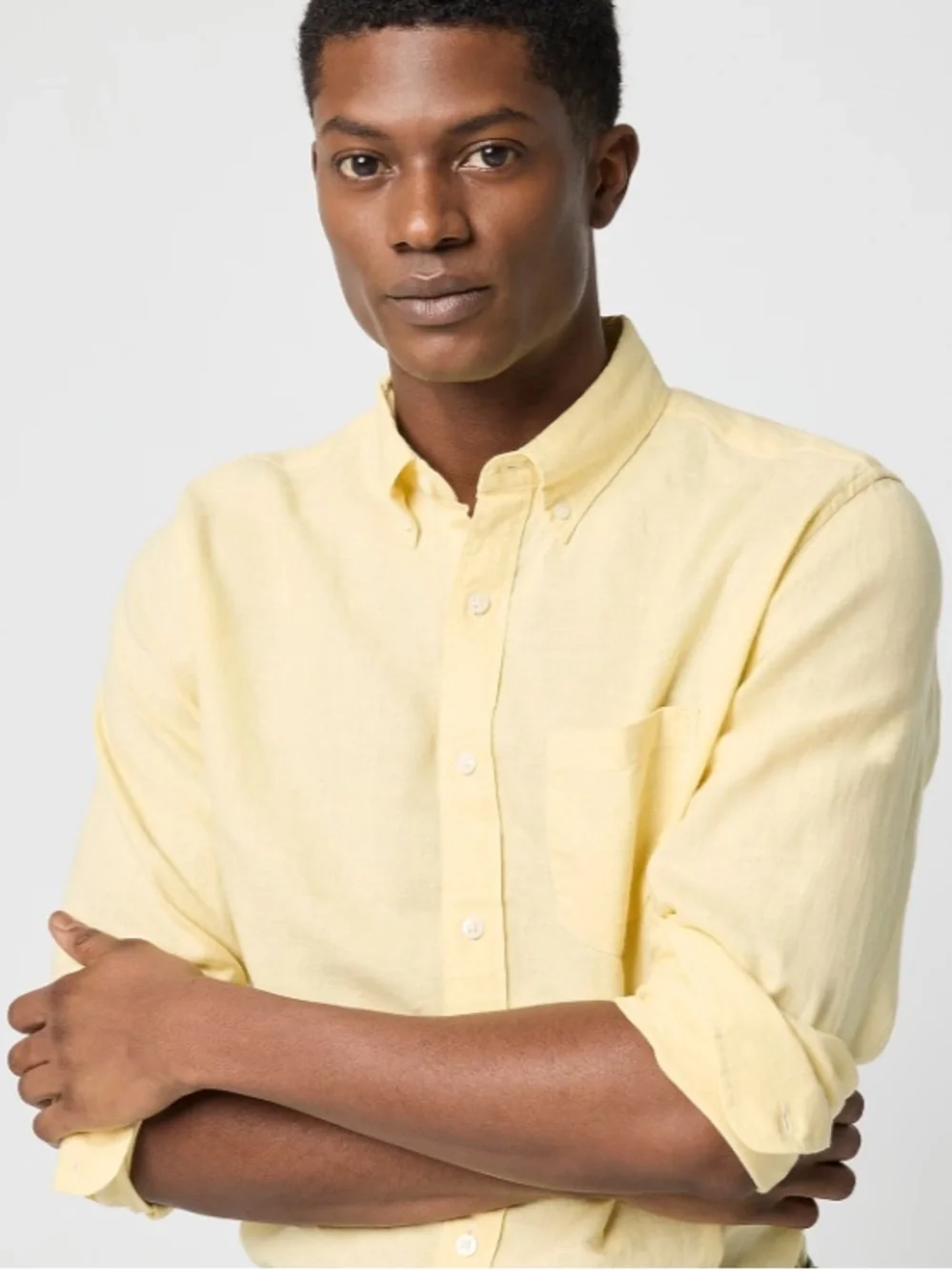 J crew applesauce Classic-fit linen-blend shirt